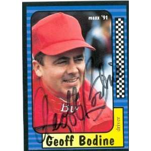  Geoff Bodine Autographed Trading Card (Auto Racing) Maxx 