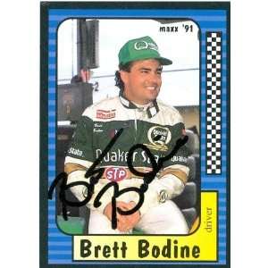  Brett Bodine Autographed Trading Card (Auto Racing) Maxx 