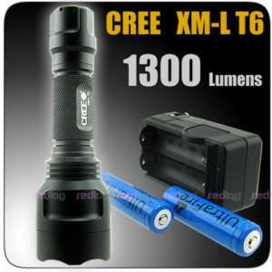 1300Lm CREE XML XM L T6 LED Flashlight Torch G1+18650  