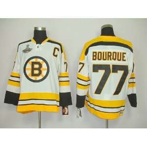  Bourque #77 NHL Boston Bruins White Hockey Jersey Sz52 
