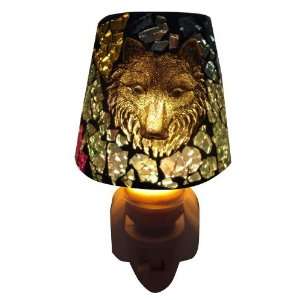 Hand Made Glass Wolf Night Light 