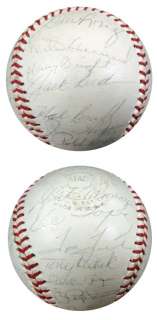 1963 NY Yankees Autographed Signed AL Baseball Maris Mantle Berra JSA 