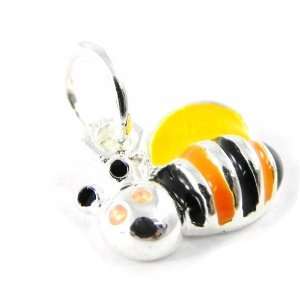  Pendant silver Tendre Abeille orange. Jewelry