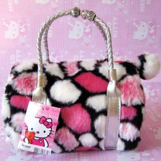   Rose Hello Kitty Plush handbag Hand Bag Tote Make Up Bag 2202  