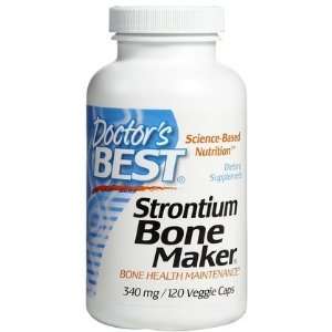 Doctors Best Strontium Bone Maker 340 mg VCaps, 120 ct (Quantity of 1 