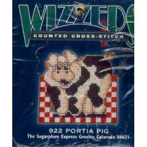  Portia Pig (Wizzers Counted Cross Stitch Kit, Sugarplum Wizzers 