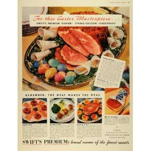   Dinner Easter Meals Bacon Lamb Recipes   Original Print Ad Home