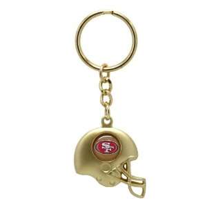 San Francisco 49ers   NFL Gold Helmet Keychain Sports 