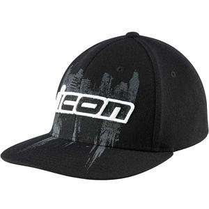  Icon Abrasion Flatbill Hat   Small/Medium/Black 