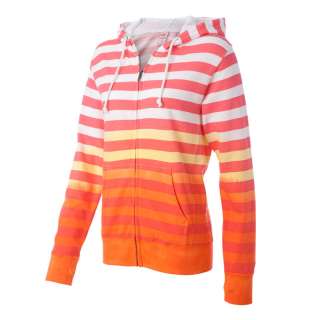 Weatherproof Ladies Angie Ombre Striped Hooded Sweatshirt Hoodie S 2XL 
