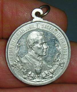 1868 1908 Piam Memorium Papae X Aluminum Catholic Medal  