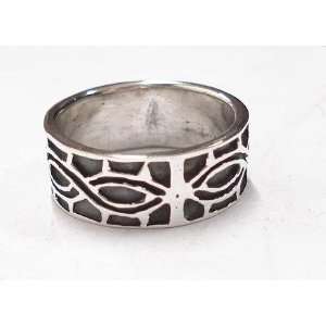  Twised Ropes Design Silver Ring (Size 8) 