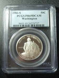 1982 S PCGS PR69DCAM Proof Washington Silver Half Dollar Coin US 90% 