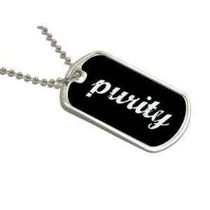  Purity   Abstinence   Military Dog Tag Keychain 