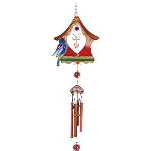  Carson Home Accents Wireworks Glitter Birdhouse Chime 