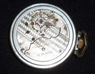 B10 Vintage Rockford Silver Toned Seventeen 17 Jewels Pocket Watch 