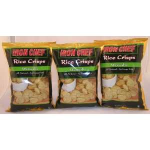 IRON CHEF Rice Crisps   Wasabi Falvor  Grocery & Gourmet 