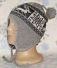   Flap Hat with Deer,Cap,Ski,E​arflap,Beanie,​Stocking,# 261 Gray