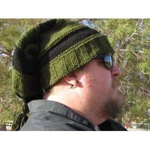    Mens Mighty Hat Winter Stripes Hand Knit Hat 