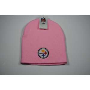   Pittsburgh Steelers Pink Knit Beanie Cap Winter Hat 