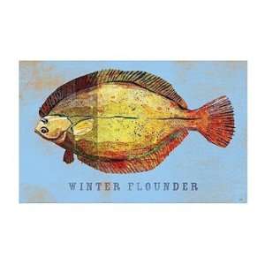 Winter Flounder   Poster by John Golden (14x11)