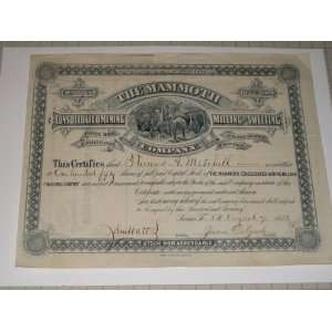   Mining Milling and Smelting Company Stock Certificate (New Mexico