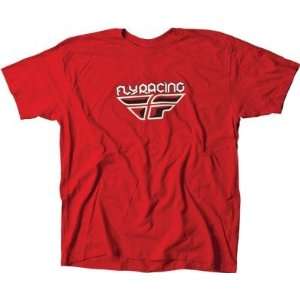  Fly Racing F Wing T Shirt   Large/Red Automotive