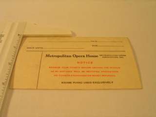 Lot of 2 Metropolitan Opera House Memorabilia Pieces  