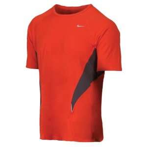  Nike Mens Fit Dry UV Running Training T Shirt Red Sports 