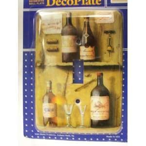  Decoplate 4 Wine Bottles on Shelf Single Toggle Switch 