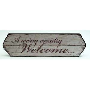  Wood A Warm Country Welcome Wall Plaque 