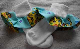 NEW WOW WOW WUBBZY RUFFLE trim socks custom  