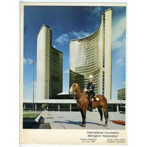  Royal York Hotel Banquet Menu Toronto Ontario 1969 