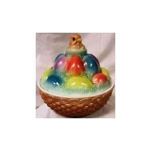  Multi Colored Eggs Chicken on Egg Pile Solid 2 Piece Glass 