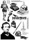 WRITERS Ed​gar A.Poe Shak​espeare UNmounted rubber stamps