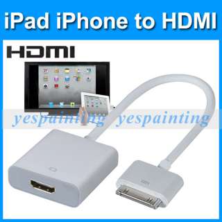   Connector Adapter to HDMI For iPhone 4 4S iPad 2 iPod Touch 4G  