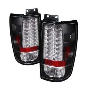  97 02 Ford Expedition Black LED Tail Lights Version 2 