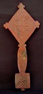 WOOD HAND CROSS 19TH OR EARLY 2OTH CENTURY   ETHIOPIA  