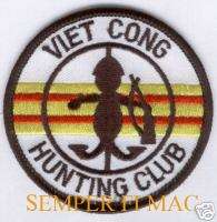 VIET CONG HUNTING CLUB VIETNAM PATCH MARINES ARMY NAVY  