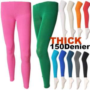 Thick 150 Denier Color Footless Opaque Tights XS~S~M  