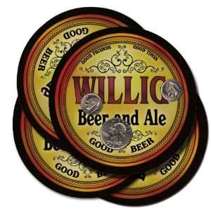  WILLIG Family Name Beer & Ale Coasters 