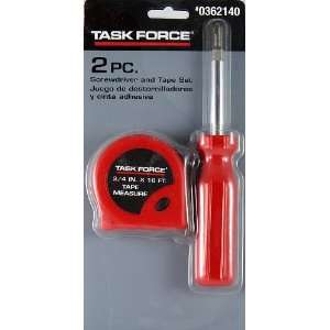 Task Force 2 Piece Screwdriver and Tape Measure Set #0362140