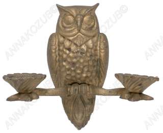 VINTAGE Metal Russian Candle Holder Candleholder OWL  