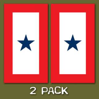 Blue Star Mother Military Service Flag Sticker 2 Pack  