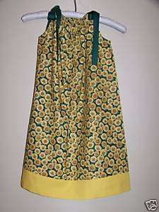 Handmade Pillowcase Dress, Sunflower  