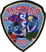 Puerto Rico EMT Paramedic Ambulance EMS Patch Tecnico  
