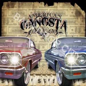  8x8 Rap Club American Gangsta Cars Hip Hop Background 