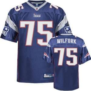 Vince Wilfork Jersey Reebok Authentic Navy #75 New England Patriots 