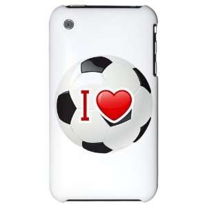  iPhone 3G Hard Case I Love Soccer or Football Everything 