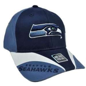   Seahawks NFC Football Conference White Dark Navy Light Blue Hat Cap